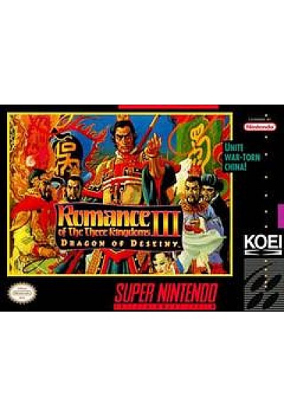 Romance Of The Three Kingdoms III Dragon Of Destiny/SNES