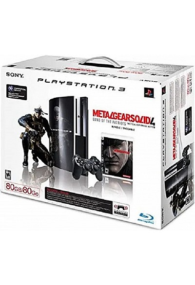 Console PS3 / Playstation 3 Fat 80 GB Retrocompatible PS2 Metal Gear Solid 4 Pack - 4 Ports USB