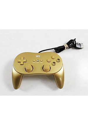 Manette Wii Classique / Classic Controller Pro Pour Wii / Wii U Officielle Nintendo - Or