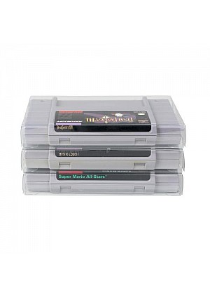 Boite Protectrice De Plastique Souple Transparente Pour Cartouche De SNES Par EvoRetro