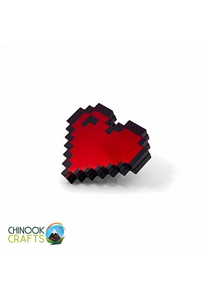 Épinglette (Pin) Par Chinook Crafts - Coeur Pixelisé