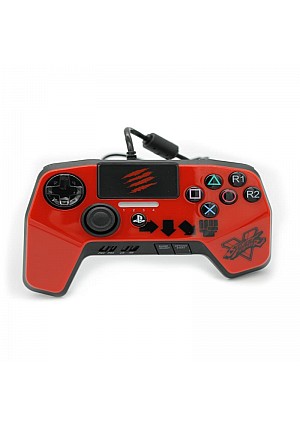 Manette Fight Pad PRO Avec Fil Edition Street Fighter V Pour PS3 / PS4 / Par Mad Catz - Rouge