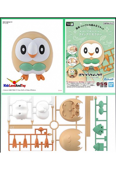 Model Kit Pokemon PLAMO #10 Par Bandai - Rowlet