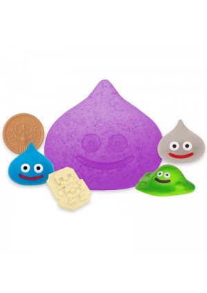 Bombe de Bain Dragon Quest en Forme de Slime (Mauve) avec Figurine Surprise - Un Item au Hasard