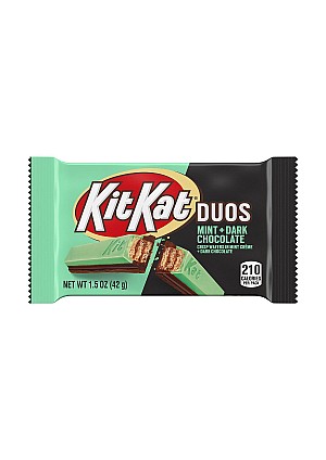 Tablette de Chocolat Kit Kat Duos Par Hershey - Saveur Menthe Et Chocolat Noir (42g)