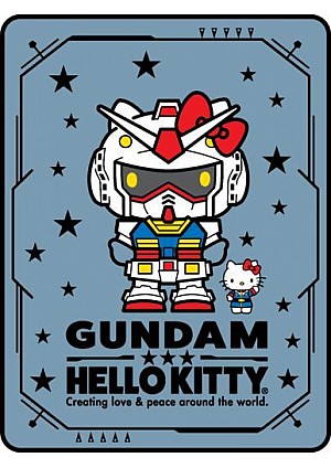 Jeté en Molleton Hello Kitty x Gundam - Par Bioworld