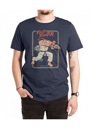 T-Shirt Threadless - Food Fighter (Marine)