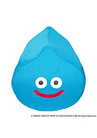 Housse De Coussin Ou Douillette Dragon Quest Par Square Enix - Slime Bleue Souriante (70CM)