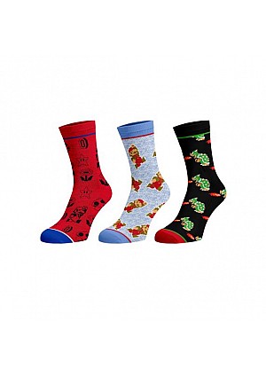 Chaussettes Super Mario Bros. Par Bioworld -  Paquet De 3 Paires