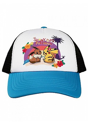 Casquette Ajustable Sunny Days Pokemon Par Bioworld - Pikachu Et Eevee