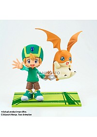 Figurine Digimon Adventures Par Banpresto - Takeru & Patamon 15 CM