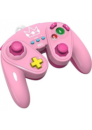 Manette Fight Pad Avec Fil / Classic Controller Pro Pour Wii / Wii U Par PDP - Peach