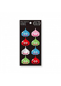 Autocollants Dragon Quest Bungu Decoration Seal King Size Dot Slime Par Square Enix - Slimes Pixel