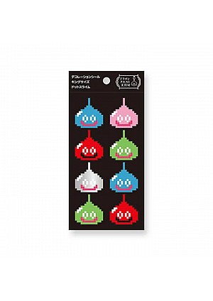 Autocollants Dragon Quest Bungu Decoration Seal King Size Dot Slime Par Square Enix - Slimes Pixel