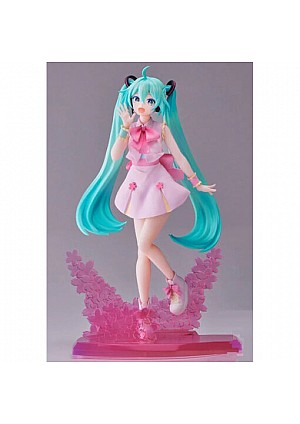 Figurine Luminasta Hatsune Miku Spring Ver. Par Sega - Sakura Miku Omutatsu 21 CM