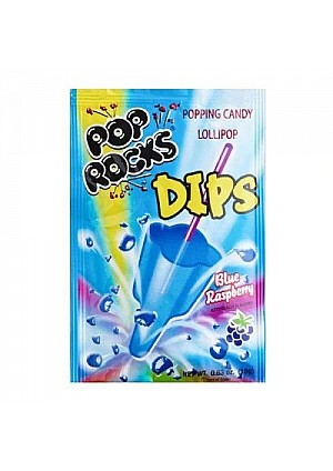 Sucette Pop Rocks À Tremper Dans Bonbons Pétillants - Framboise Bleue 18 G