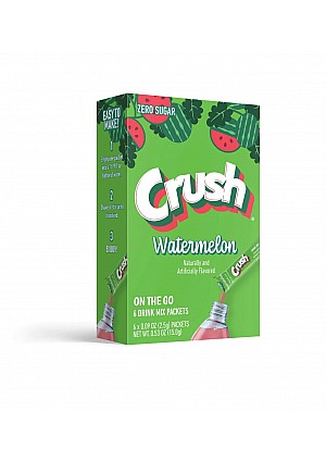 Mélange pour Breuvage Crush Saveur Melon D'Eau - Paquet de 6 Sachets Individuels