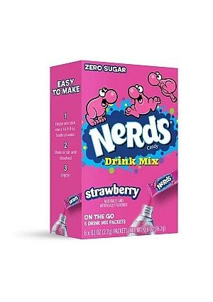 Mélange pour Breuvage Nerds Saveur Fraise - Paquet de 6 Sachets Individuels