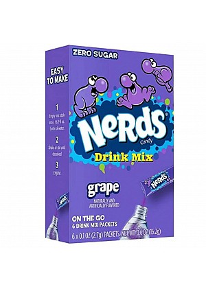 Mélange pour Breuvage Nerds Saveur Raisin - Paquet de 6 Sachets Individuels