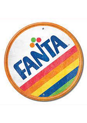 Affiche Murale Ronde En Métal - Fanta Logo Diamètre 30 CM