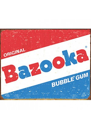 Affiche Murale En Métal - Original Bazooka Bubble Gum 40 x 31,5 CM