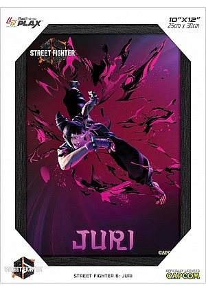 Cadre Lenticulaire 3D Plax Street Fighter 6 Par Pixel Frames - Juri 25 x 30 CM