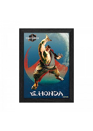 Cadre Lenticulaire 3D Plax Street Fighter 6 Par Pixel Frames - E. Honda 25 x 30 CM