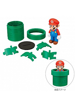 Casse-Tête 3D/Tirelire Super Mario Par Ensky - Mario Et Tuyau 39+23 Morceaux