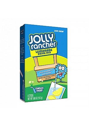 Mélange pour Breuvage Jolly Rancher Saveur Limonade Framboise Bleue - Paquet de 6 Sachets Individue