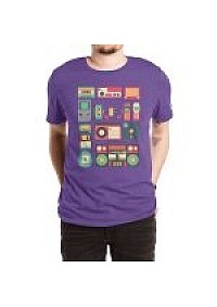 T-Shirt Threadless - Retro Technology (Mauve)