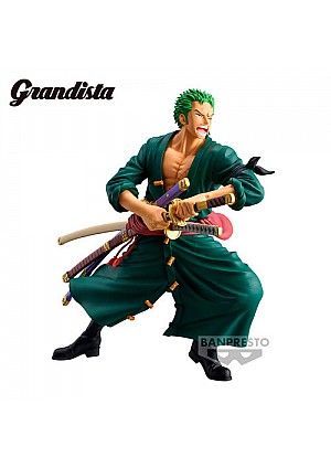 Figurine Grandista One Piece Par Banpresto - Roronoa Zorro 22 CM