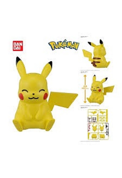 Model Kit Pokemon Plamo #16 Collection Quick!! Par Bandai - Pikachu Sitting Pose