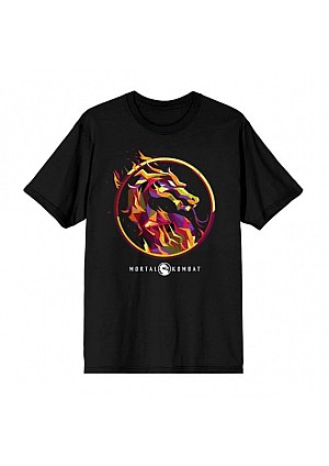 T-Shirt Mortal Kombat Par Bioworld - Scorpion Mortal Kombat Logo