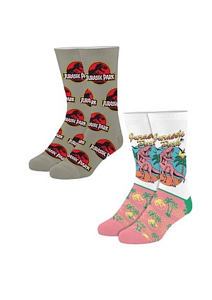 Ensemble De 2 Paires De Chaussettes Par Odd Sox - Jurassic Park