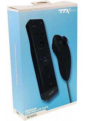 Ensemble De Manette Wiimote Plus et Nunchuk Pour Wii / Wii U Par TTX TECH - Noir